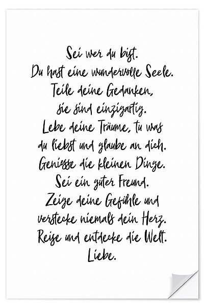 Posterlounge Poster Ohkimiko, Sei wer du günstig online kaufen