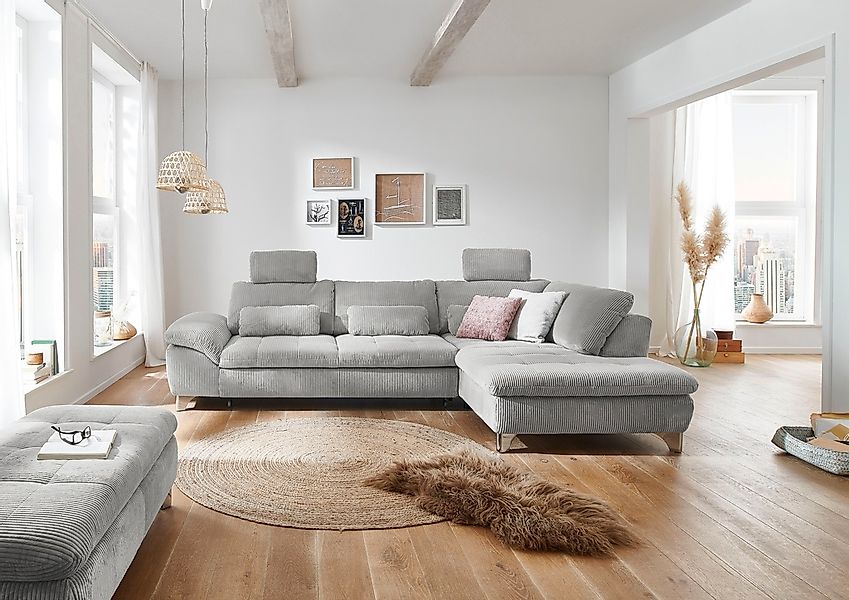 Die PlanBar Ecksofa "MP-IN14007 L-Form" wahlweise mit Bettfunktion und vers günstig online kaufen