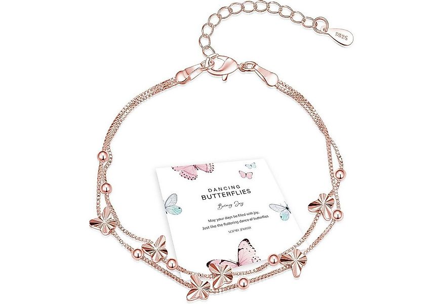 LuxusKollektion Schmuckset Armband Silber 925 Damen Schmetterlinge Perlen v günstig online kaufen