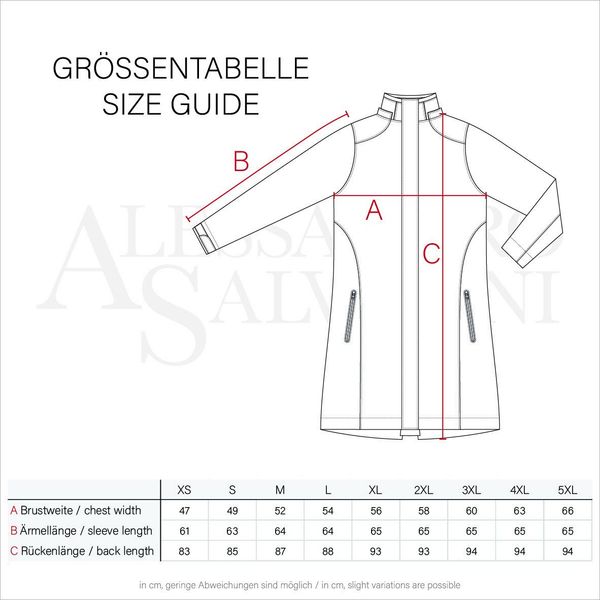 Alessandro Salvarini Softshelljacke "Alessia" lang mit abnehmbarer Kapuze günstig online kaufen