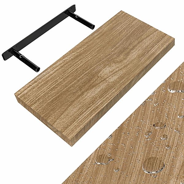 Wandregal Schweberegal 50cm Eiche + Halterung günstig online kaufen