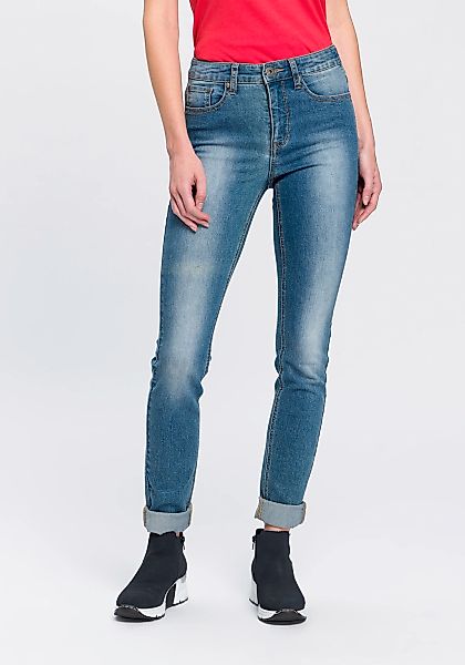 Arizona Slim-fit-Jeans "Shaping", enge Passform, Röhrenjeans, Used-Look-Was günstig online kaufen