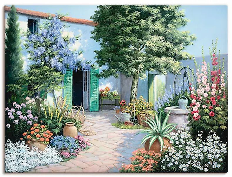 Artland Wandbild »Ein kleines Paradies« Garten 1 Stk. tlg. als Leinwandbild günstig online kaufen