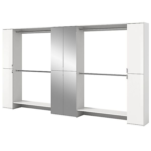 Inn.Furn Garderobenschrank in Weiß Hochglanz 341 cm SystemX günstig online kaufen