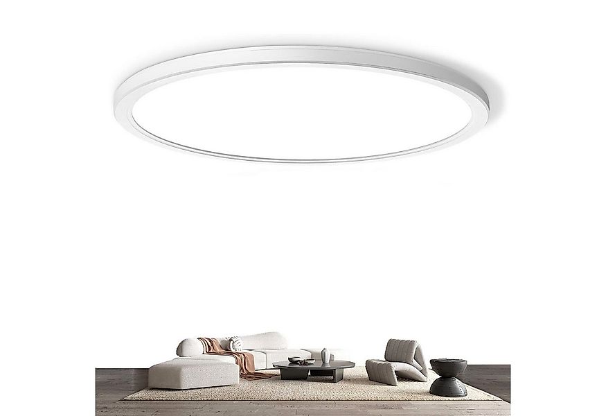 ibettertec Deckenleuchten Flach Rund Weiß Deckenlampe Ø28cm wasserdicht Bad günstig online kaufen