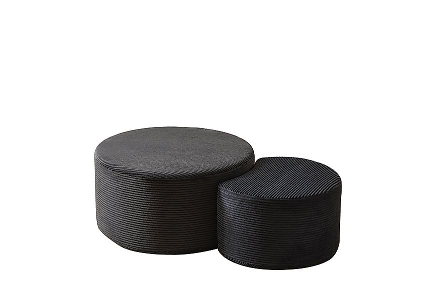 OKWISH Couchtisch Moderner runder Kaffeetisch aus Schaumstoff (2-teiliges g günstig online kaufen