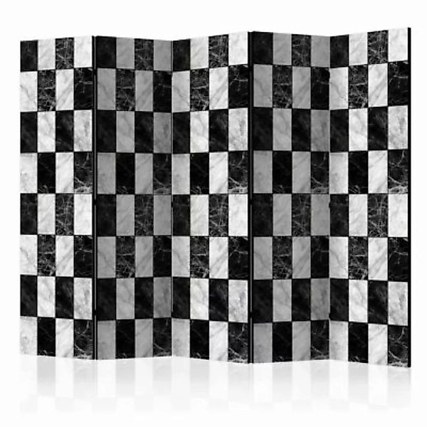 artgeist Paravent Checker II [Room Dividers] schwarz/weiß Gr. 225 x 172 günstig online kaufen