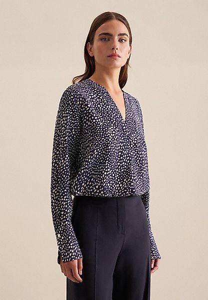 seidensticker Klassische Bluse Schwarze Rose Tunika Druck günstig online kaufen