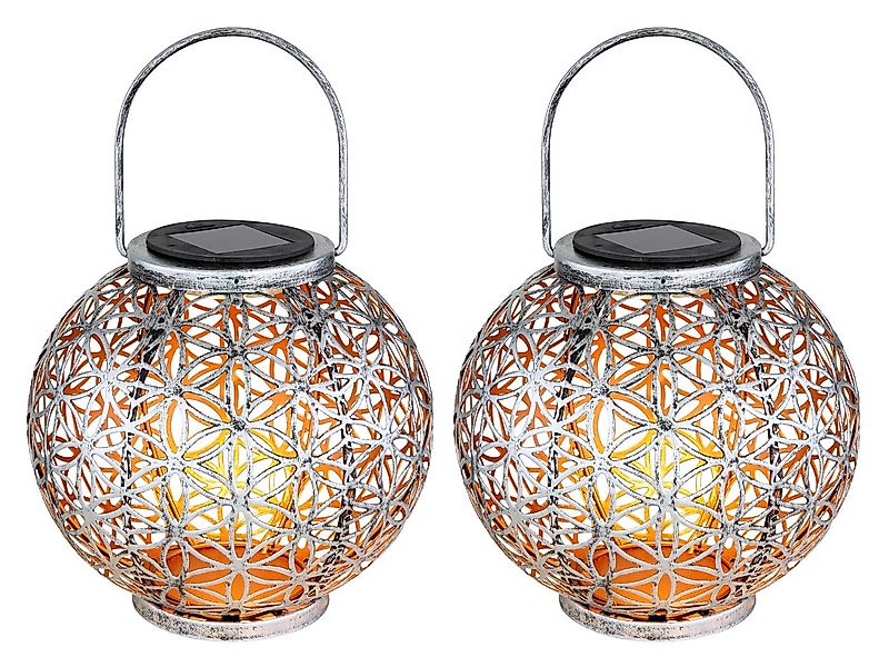GLOBO LIGHTING LED Solarleuchte, LED fest integriert, warmweiß, 2er Set Aus günstig online kaufen