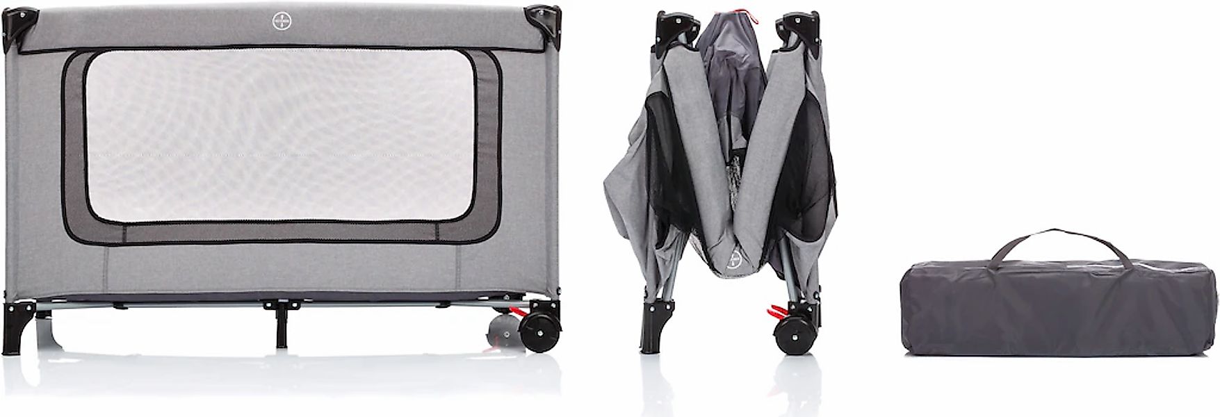 Fillikid Baby-Reisebett »Standard grau melange«, Inklusive Transporttasche günstig online kaufen