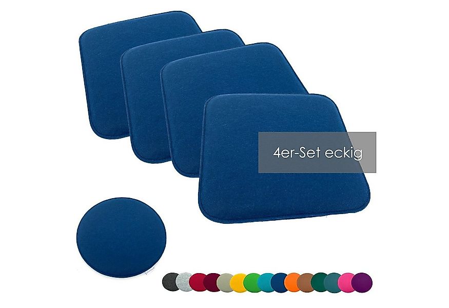 heimtexland Sitzkissen Filz Sitzauflage Stuhlkissen Bankkissen abwaschbar, günstig online kaufen