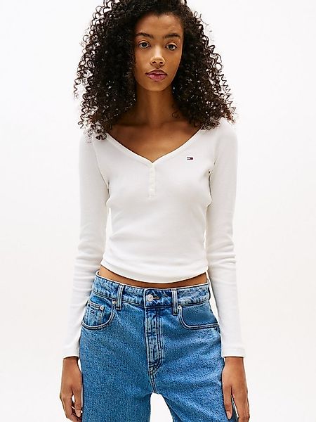 Tommy Jeans Langarmshirt TJW SLIM HENLEY WAFFLE LS günstig online kaufen