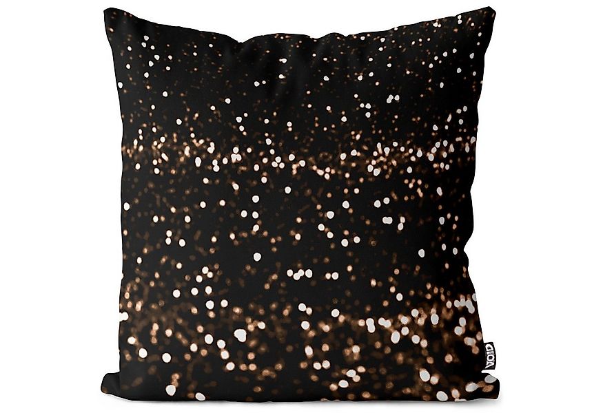 VOID Kissenbezug, (1 Stück), Schwarz Punkte elegant Glitzer Lichter Nacht S günstig online kaufen