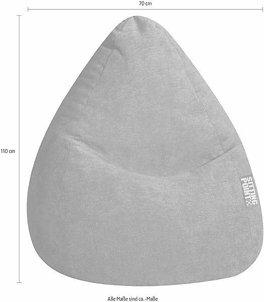 Sitting Point Sitzsack Alfa 300 l Senf günstig online kaufen
