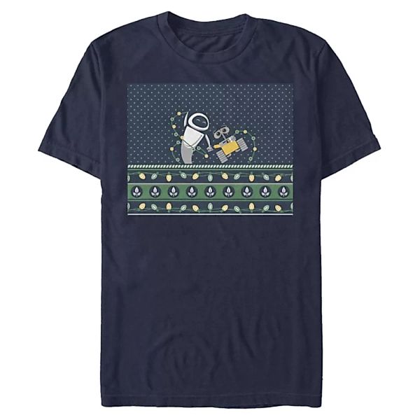 Pixar - Wall-E - Wall-e & Eve Sweater - Weihnachten - Männer T-Shirt günstig online kaufen