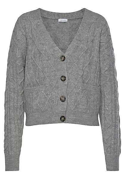 LASCANA Strickjacke mit Zopfmuster, kuschelweicher Cardigan, lässig günstig online kaufen