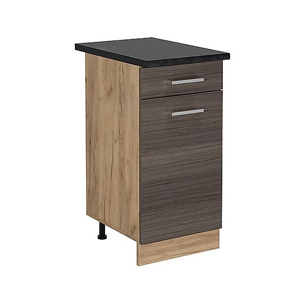 Vicco Unterschrank R-Line, Edelgrau/Goldkraft Eiche, 40 cm, AP Anthrazit günstig online kaufen