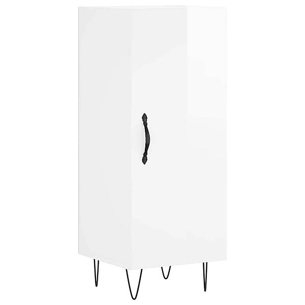 vidaXL Sideboard Hochglanz-Weiß 34,5x34x90 cm Holzwerkstoff 828534 günstig online kaufen