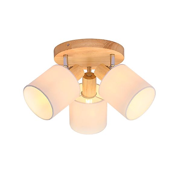 Nettlife Deckenstrahler 3 Flammig Rund Holz günstig online kaufen
