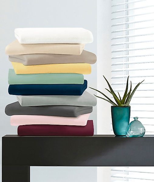 BIERBAUM Spannbettlaken »Jersey«, 95 % Baumwolle und 5 % Elasthan für optim günstig online kaufen
