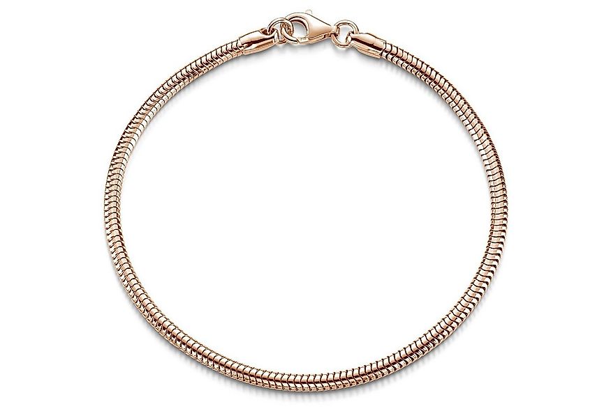 Materia Armkette Damen Rosegold Schlangen Armband 3mm SA-144, Sterlingsilbe günstig online kaufen