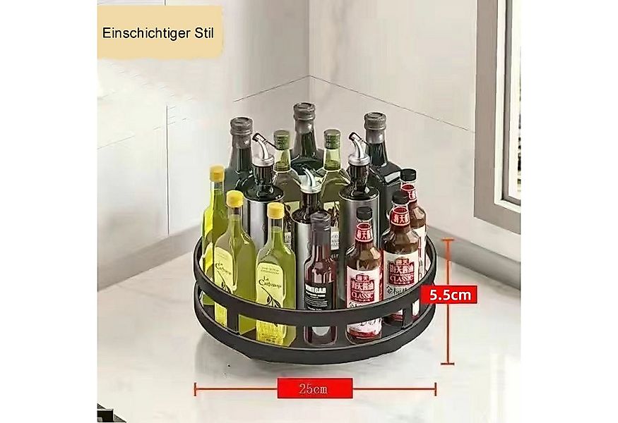 Coonoor Gewürzregal Gewürzregal Drehbares Gewürz-und Getränkeregal Stahl, M günstig online kaufen