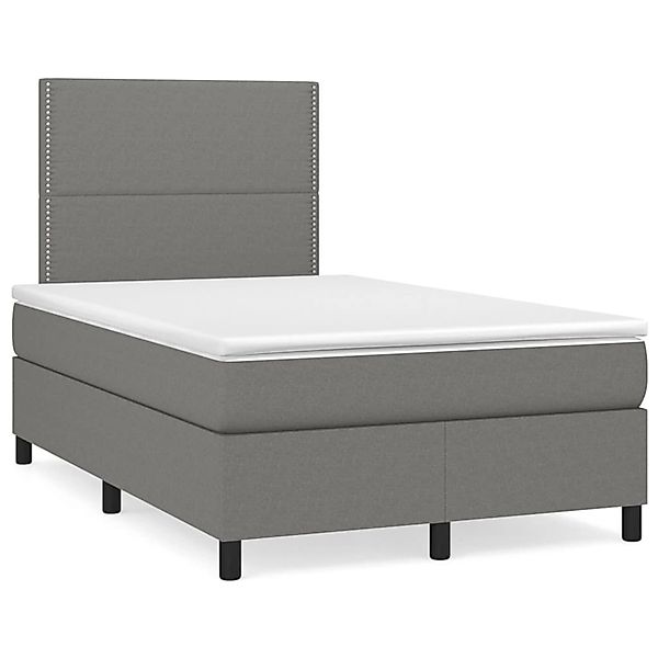 vidaXL Boxspringbett mit Matratze Dunkelgrau 120x200 cm Stoff1398535 günstig online kaufen