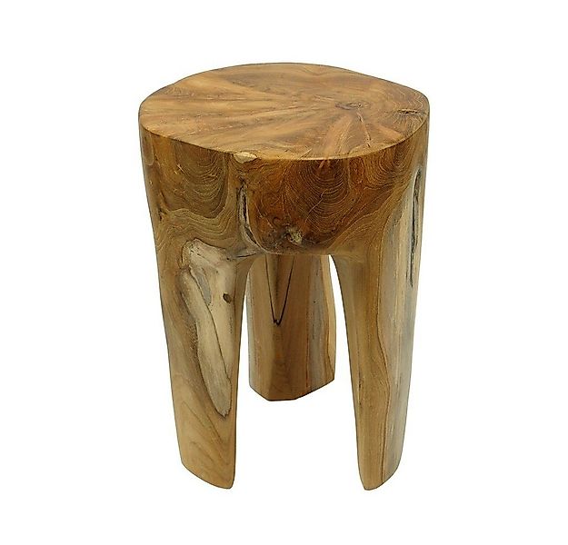 wohnfreuden Sitzhocker Teakholz Hocker geschliffen braun rund 30 cm, 1013 günstig online kaufen