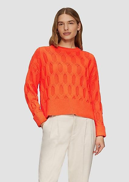 s.Oliver Strickpullover Oversized Pullover mit Strickmuster günstig online kaufen