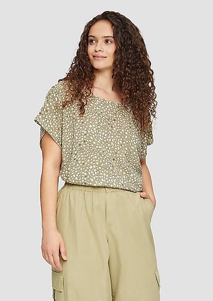 QS Langarmbluse Oversized-Bluse mit überschnittenen Schultern und Teilungsn günstig online kaufen