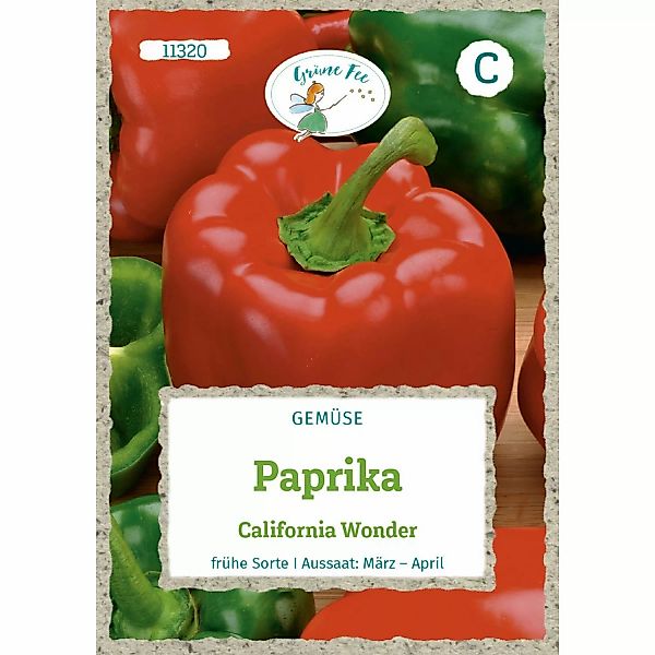 Grüne Fee Paprika California Wonder Saatgut günstig online kaufen