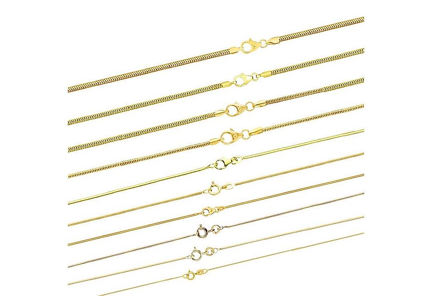 HOPLO Goldkette Goldkette Schlangenkette rund Breite 0,9 mm 40 cm - 333 - 8 günstig online kaufen