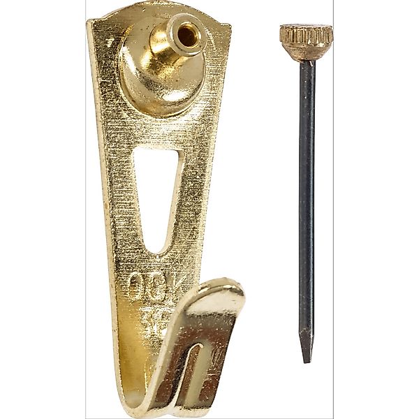 Wandhaken Größe 1 vermessingt 4 Stück günstig online kaufen