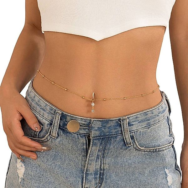 YRIIOMO Bauchnabelpiercing Elegante Damen Taillenkette mit günstig online kaufen