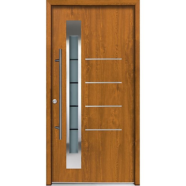 Splendoor Thermospace Haustür Berlin Prime Golden Oak 210x100 cm L günstig online kaufen