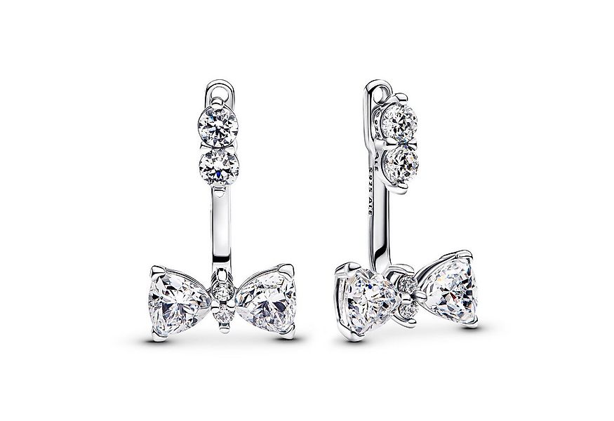 Pandora Paar Ohrstecker Damen-Ear Jacket Funkelnde Schleife Silber günstig online kaufen