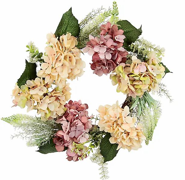 I.GE.A. Kunstkranz »Hortensie«, Rattan Kranz, Türkranz günstig online kaufen