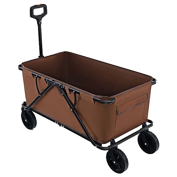 Costway Bollerwagen Faltbar 100 kg mit Tasche & Getränkehaltern Kaffee günstig online kaufen