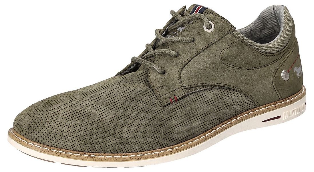 Mustang Shoes Schnürschuh, Freizeitschuh, Halbschuh, Schnürschuh mit Perfor günstig online kaufen