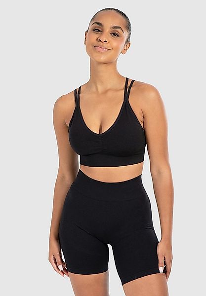 Smilodox Sport-BH Katrin, Crop Top V-Ausschnitt Fester Halt Fester Halt Yog günstig online kaufen