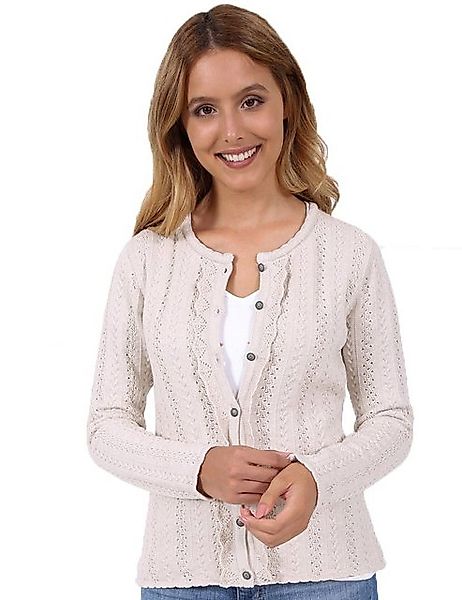 Krüger Madl Trachtenstrickjacke Krüger Damen Trachtenjacke 'Augusta' mit Lo günstig online kaufen