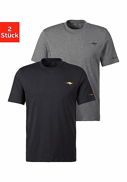 KangaROOS T-Shirt 2er-Pack, mit KangaROOS Print auf der Brust günstig online kaufen
