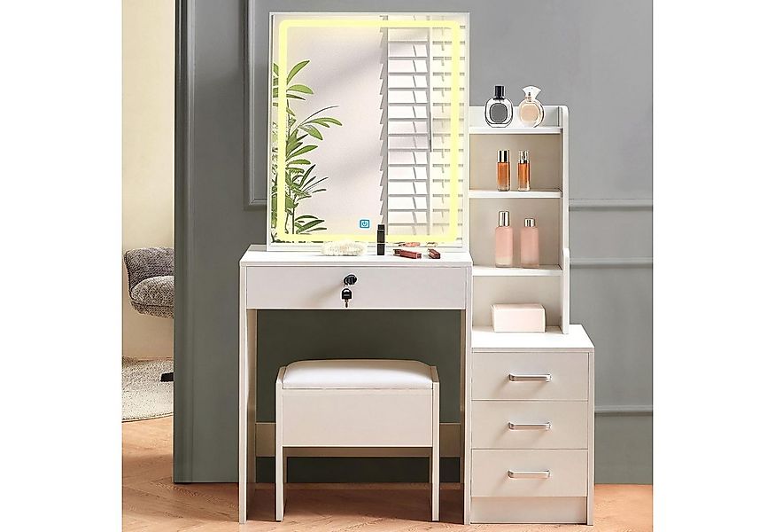 JYMTOM Schminktisch mit Beleuchtung Spiegel,Verstellbarer Helligkeit,modern günstig online kaufen
