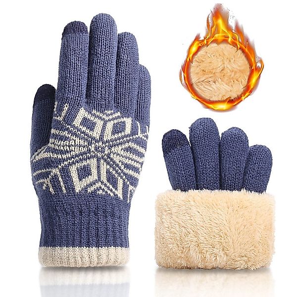 Coonoor Strickhandschuhe Winterhandschuhe Doppellagige Touchscreen Warm günstig online kaufen