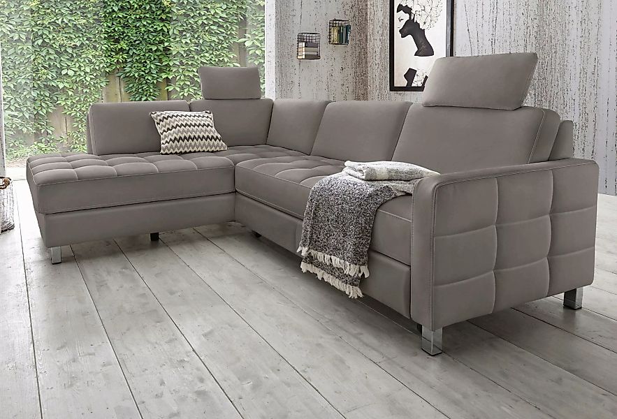 sit&more Ecksofa "Pablo L-Form", wahlweise mit Bettfunktion günstig online kaufen