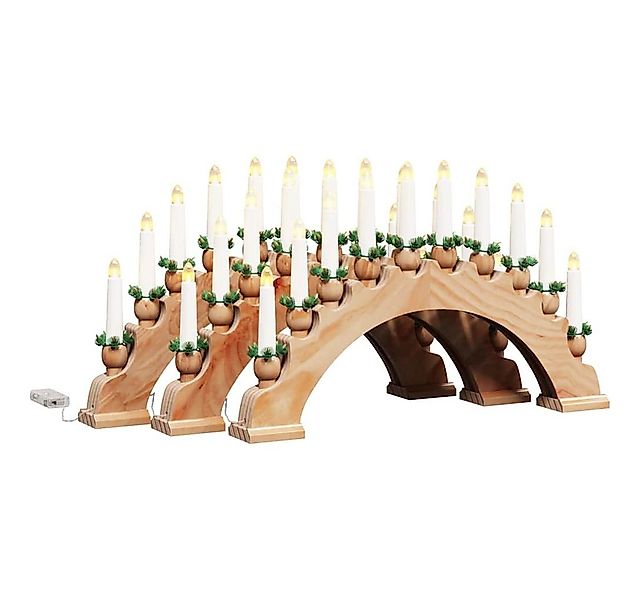 vidaXL Christbaumschmuck Weihnachtskerzenbogen mit 10 LED Kerzen 3 pcs Brau günstig online kaufen