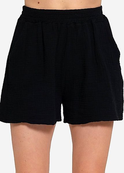 SASSYCLASSY Shorts High-Waist Musselin Shorts Damen aus Baumwolle Musselinh günstig online kaufen