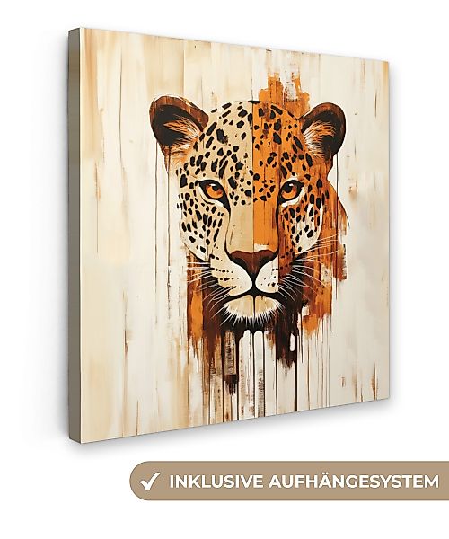 OneMillionCanvasses® Leinwandbild Leopard - Symmetrisch - günstig online kaufen