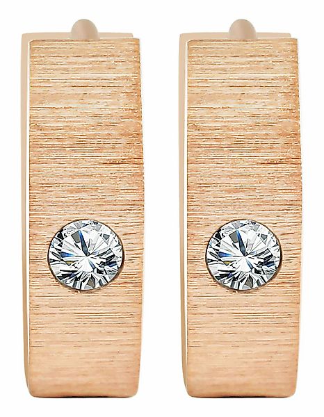 Adelia´s Paar Creolen "Damen Ohrringe – Creole aus Edelstahl mit Strass Ste günstig online kaufen