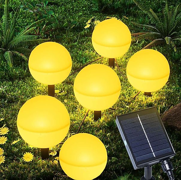 BlingBin LED Solarleuchte 6 Stück Kugel günstig online kaufen